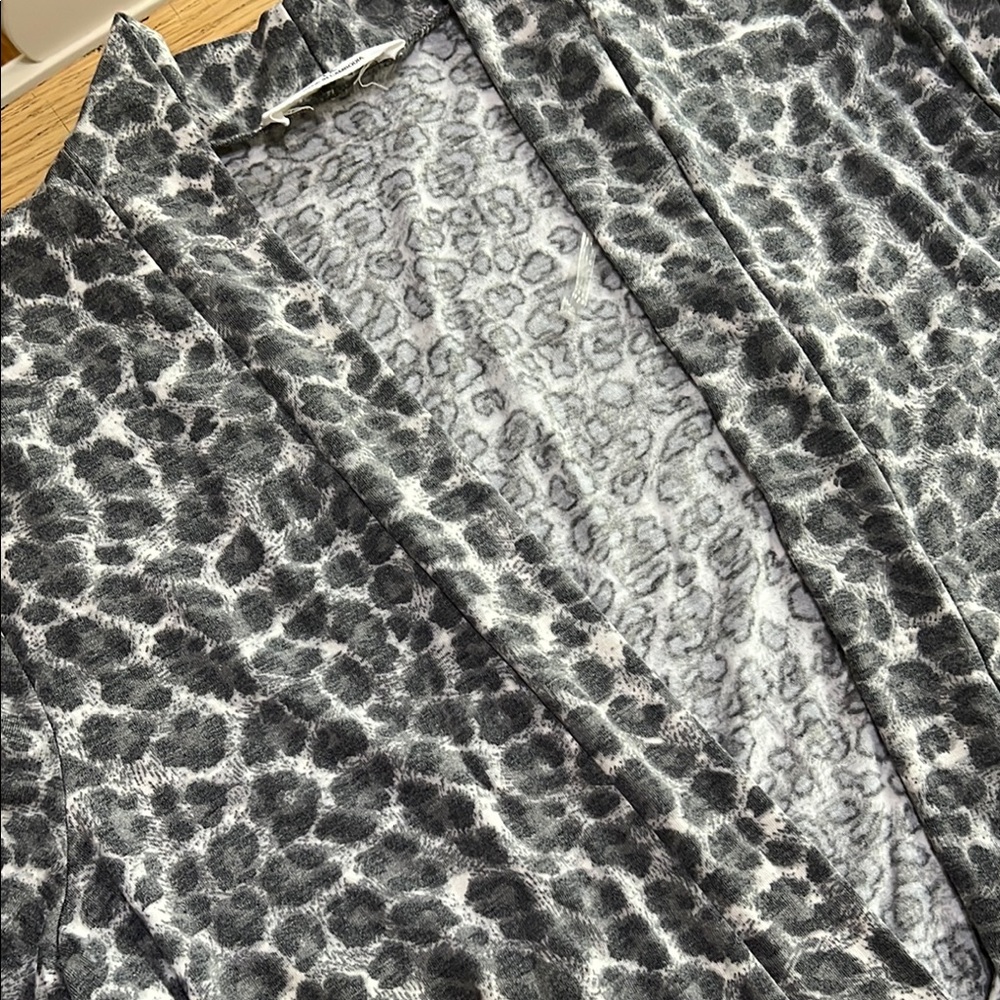 Leopard Print Open Cardigan - image 2